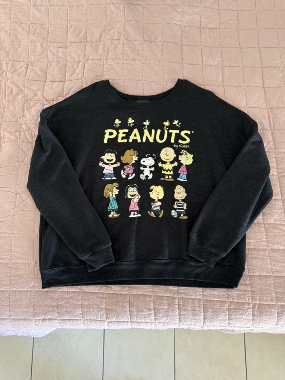 Peanuts Black Crewneck Sweatshirt